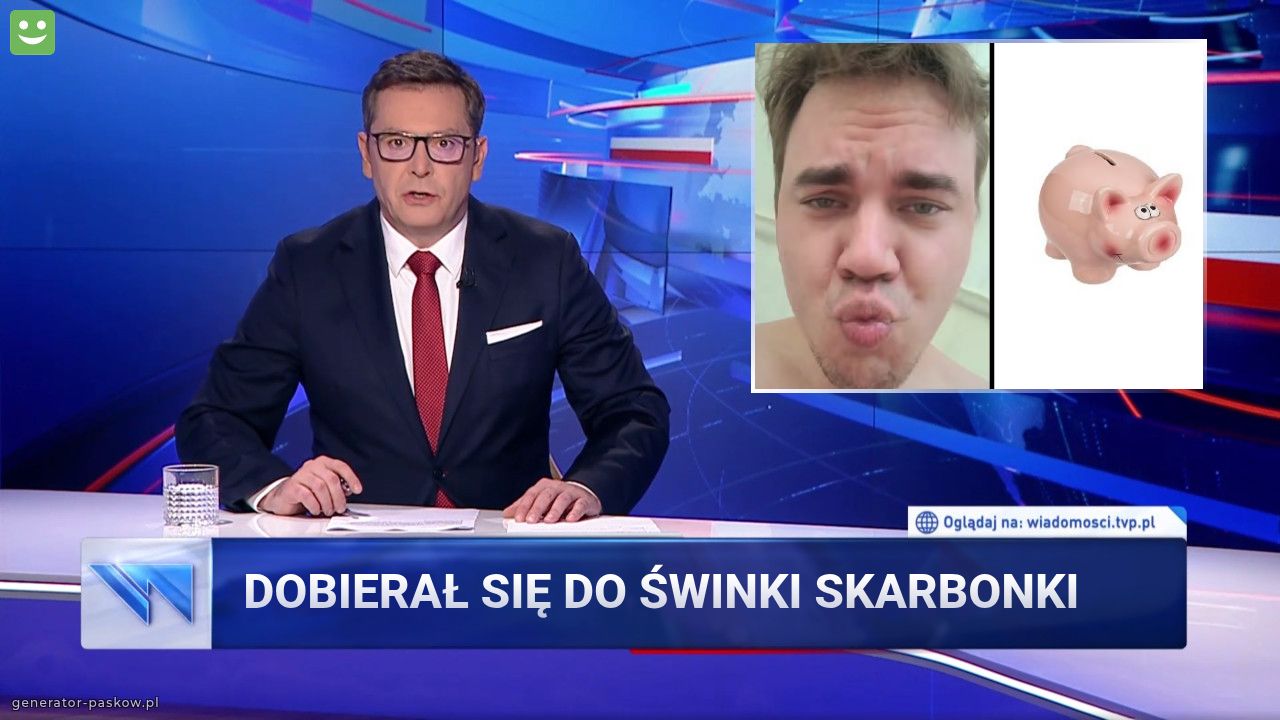 Dobierał się do świnki skarbonki