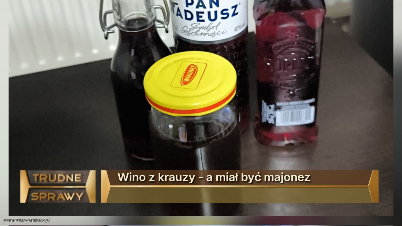 Wino z krauzy - a miał być majonez
