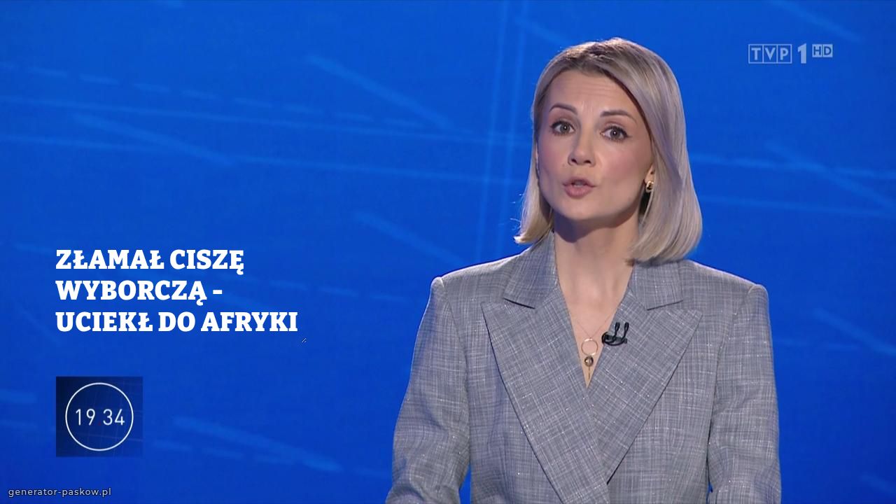 ZŁAMAŁ CISZĘ WYBORCZĄ - UCIEKŁ DO AFRYKI
