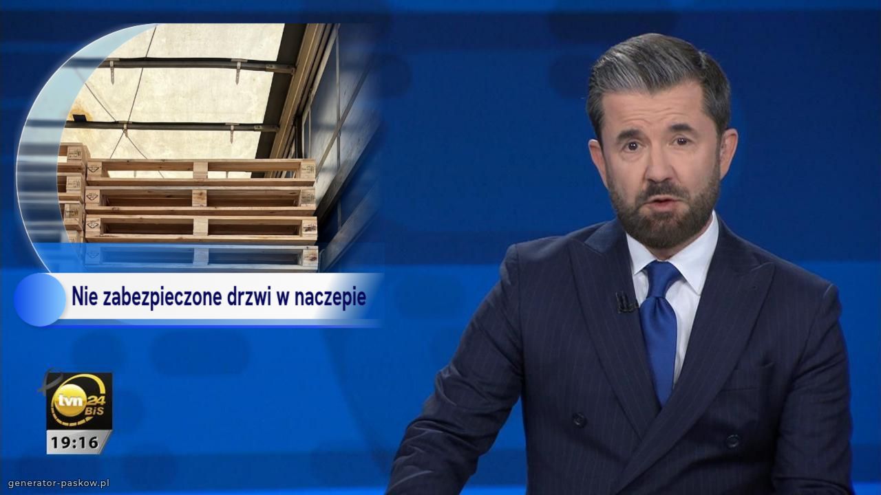 Nie zabezpieczone drzwi w naczepie
