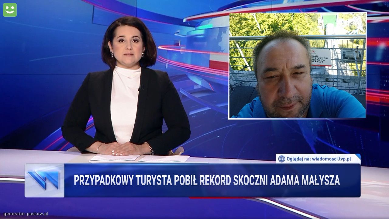 Przypadkowy turysta pobił rekord skoczni Adama Małysza   