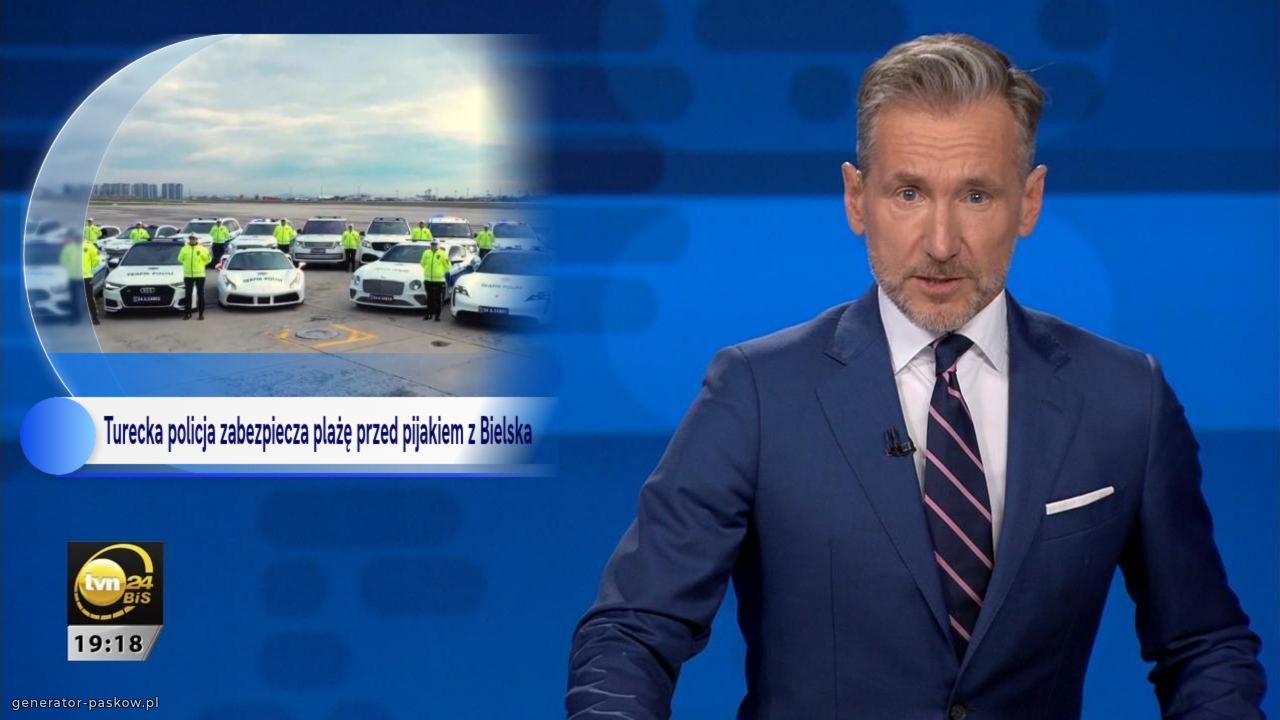 Turecka policja zabezpiecza plażę przed pijakiem z Bielska