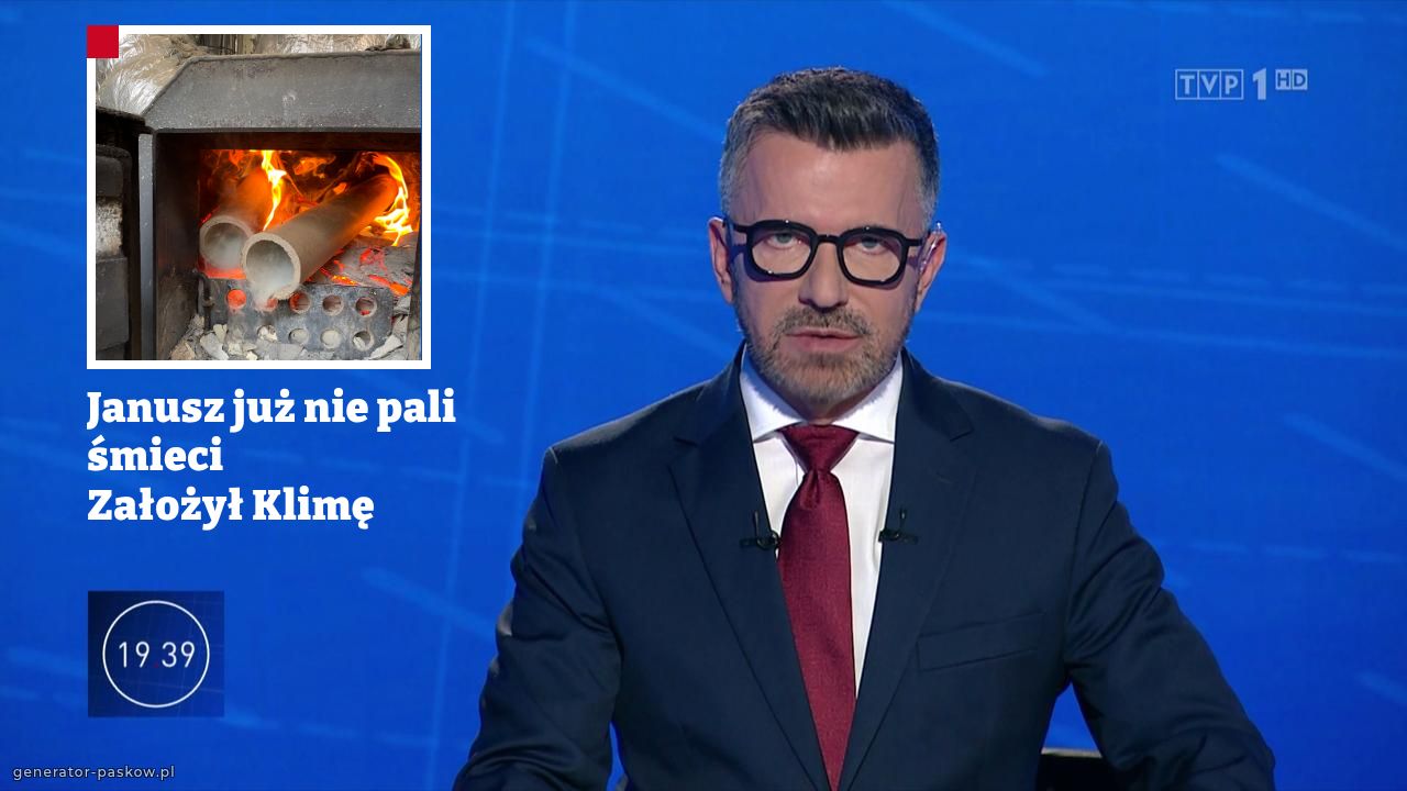 Janusz już nie pali śmieci 
Założył Klimę 