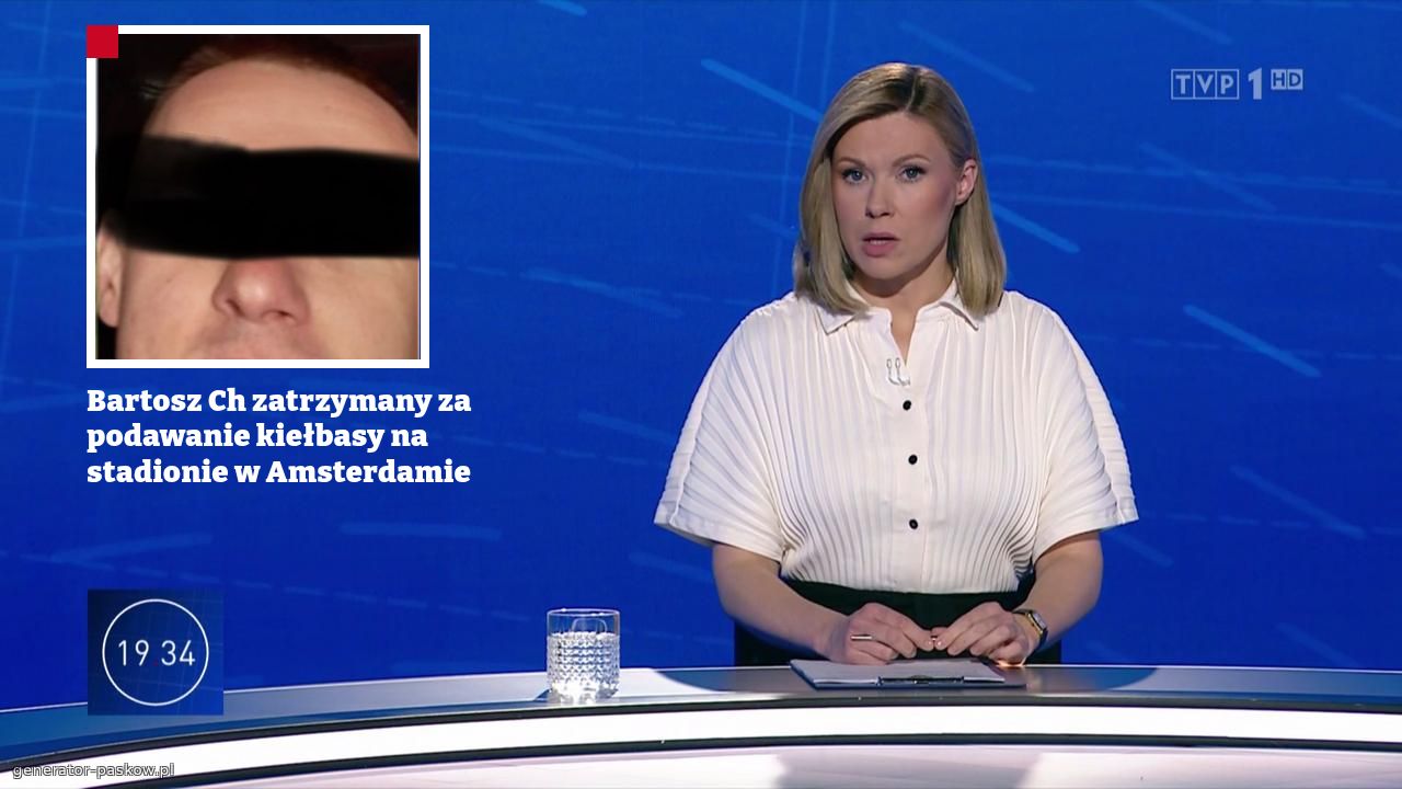 Bartosz Ch zatrzymany za podawanie kiełbasy na stadionie w Amsterdamie