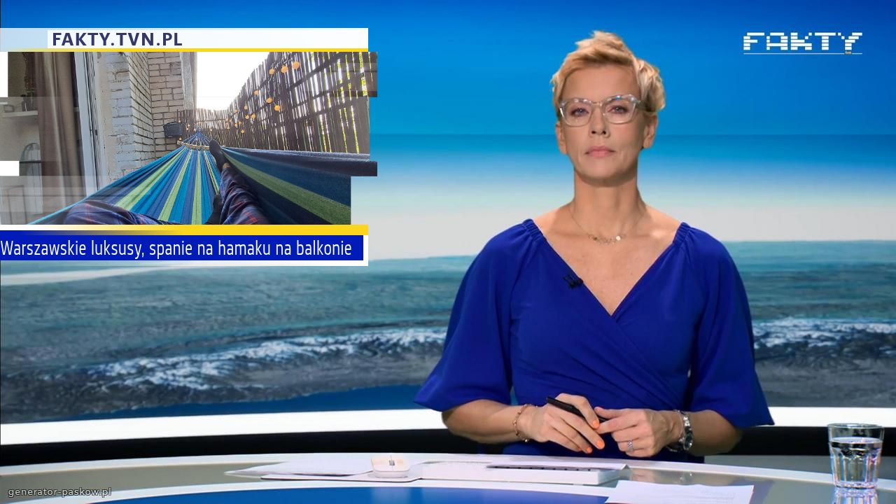 Warszawskie luksusy, spanie na hamaku na balkonie 