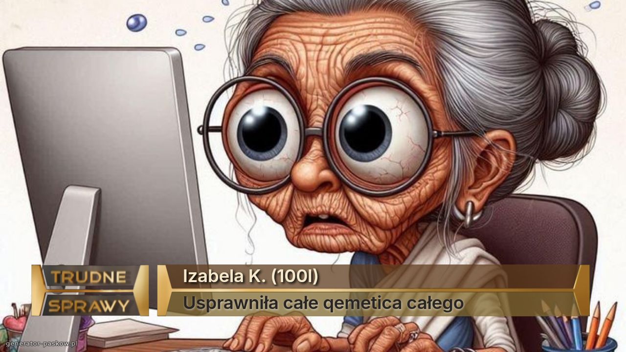 Izabela K. (100l)
Usprawniła całe qemetica całego 