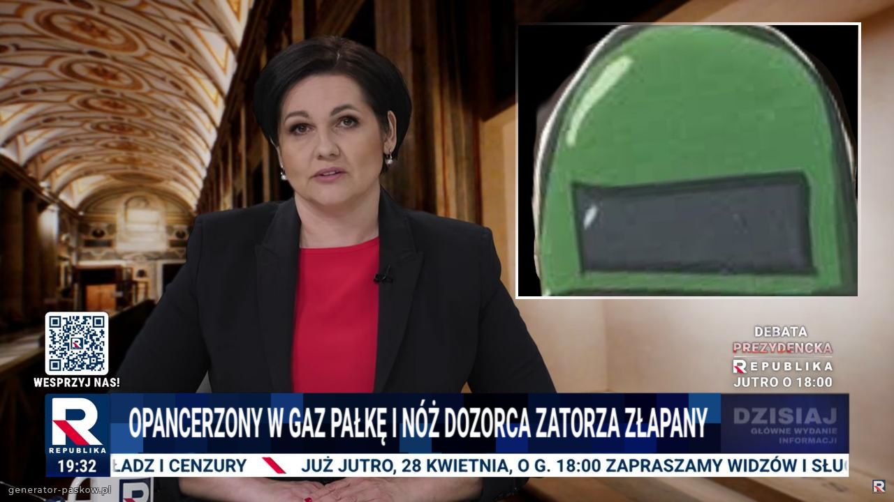   Opancerzony w gaz pałkę i nóż dozorca zatorza złapany 