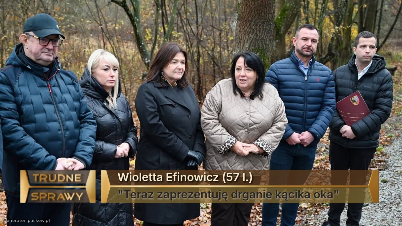 Wioletta Efinowicz (57 l.)
"Teraz zaprezentuję drganie kącika oka" 