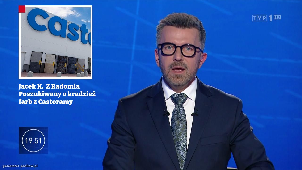 Jacek K.  Z Radomia 
Poszukiwany o kradzież farb z Castoramy