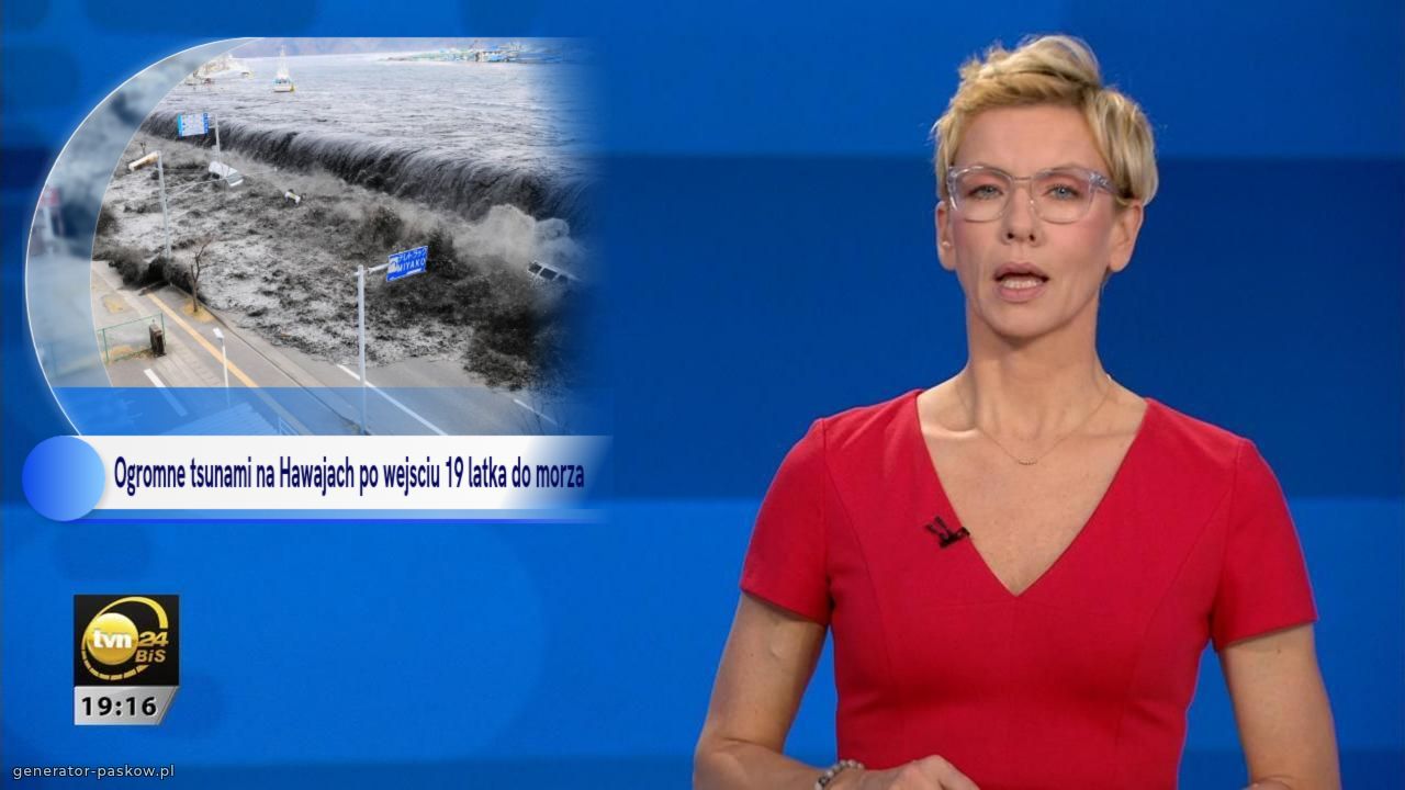 Ogromne tsunami na Hawajach po wejsciu 19 latka do morza
