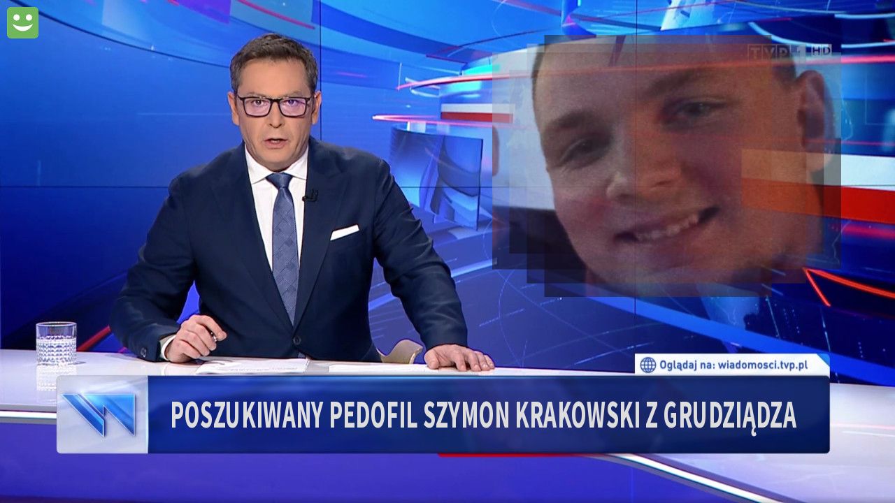 poszukiwany pedofil Szymon Krakowski z Grudziądza 