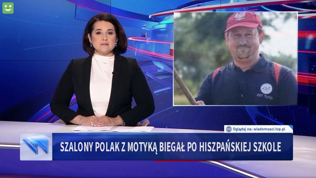 Szalony Polak z motyką biegał po hiszpańskiej szkole