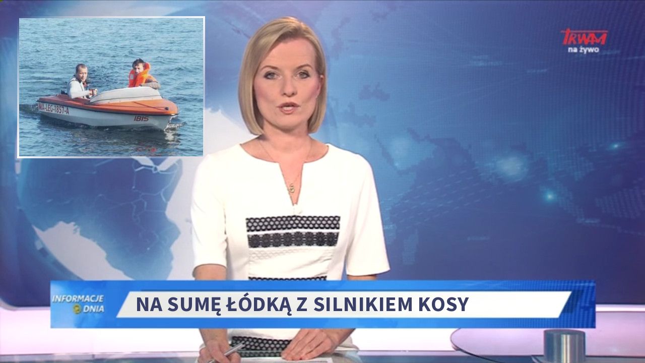 Na sumę łódką z silnikiem kosy