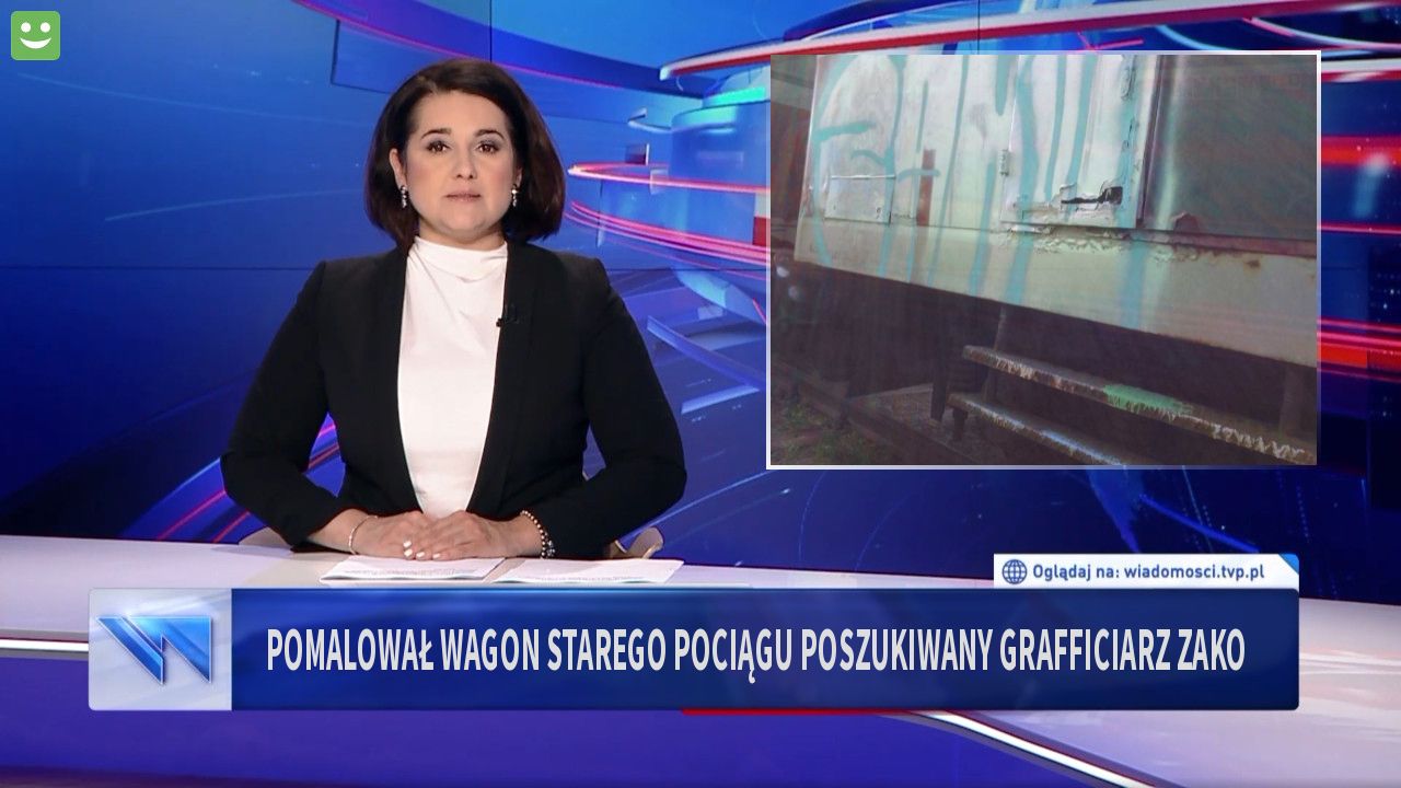 Pomalował wagon starego pociągu poszukiwany grafficiarz zako