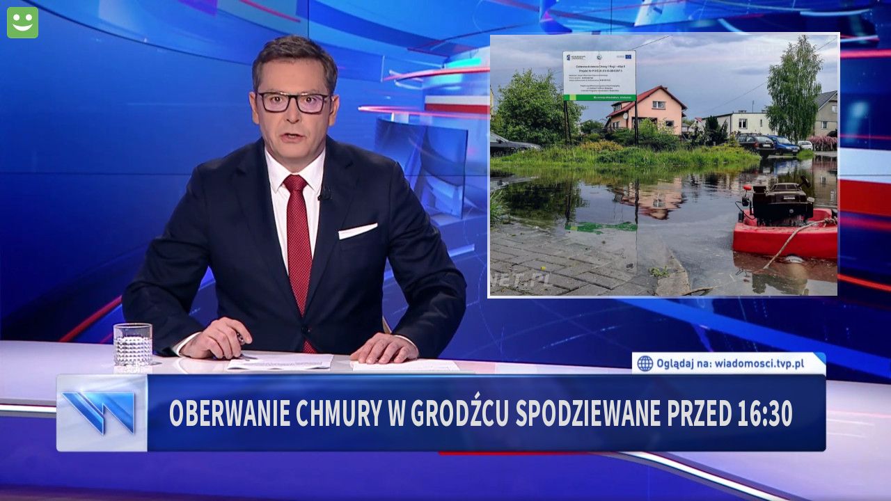 Oberwanie chmury w Grodźcu spodziewane przed 16:30