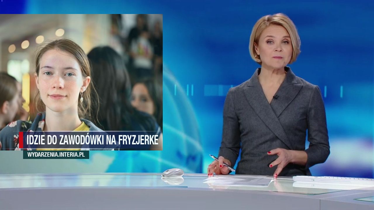 Idzie do zawodówki na fryzjerke