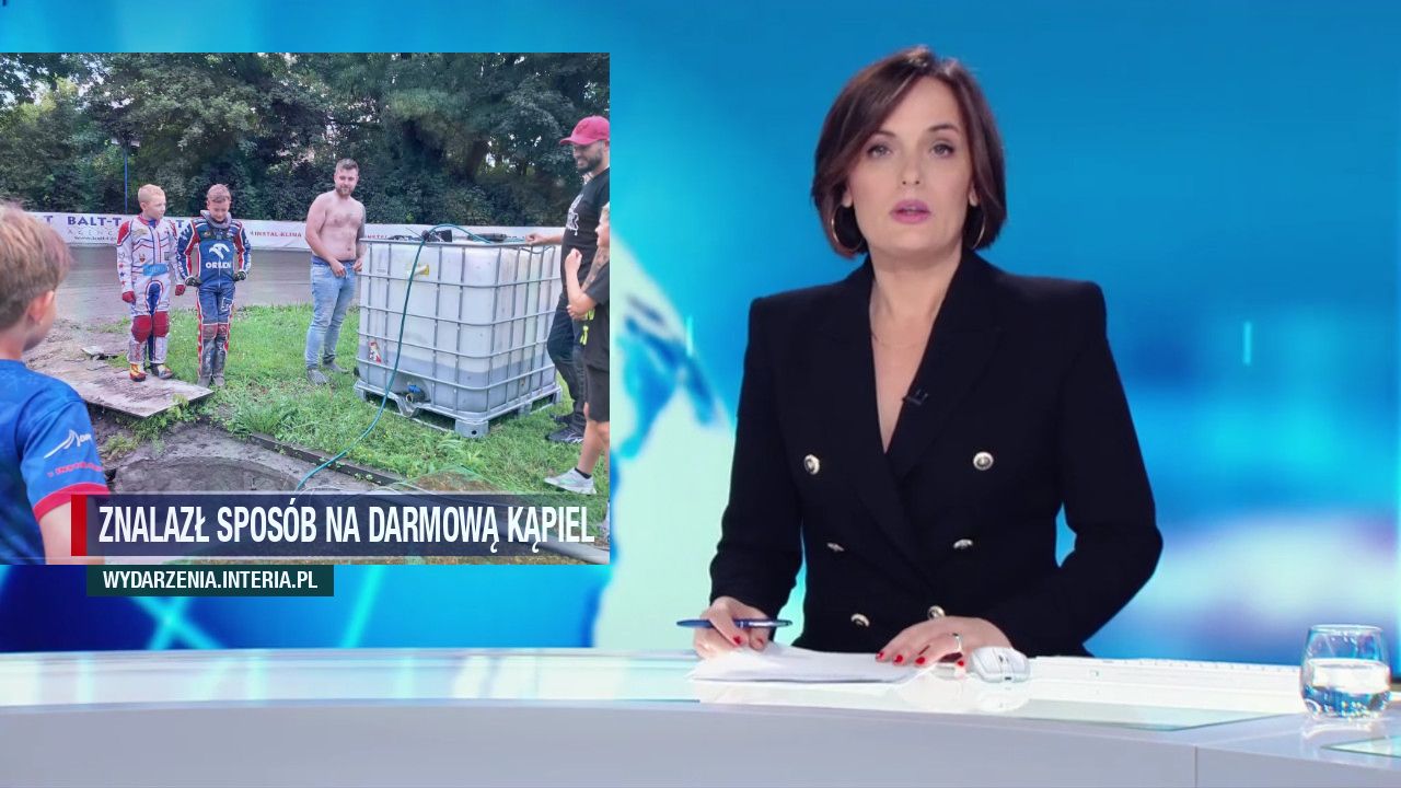 znalazł sposób na darmową kąpiel