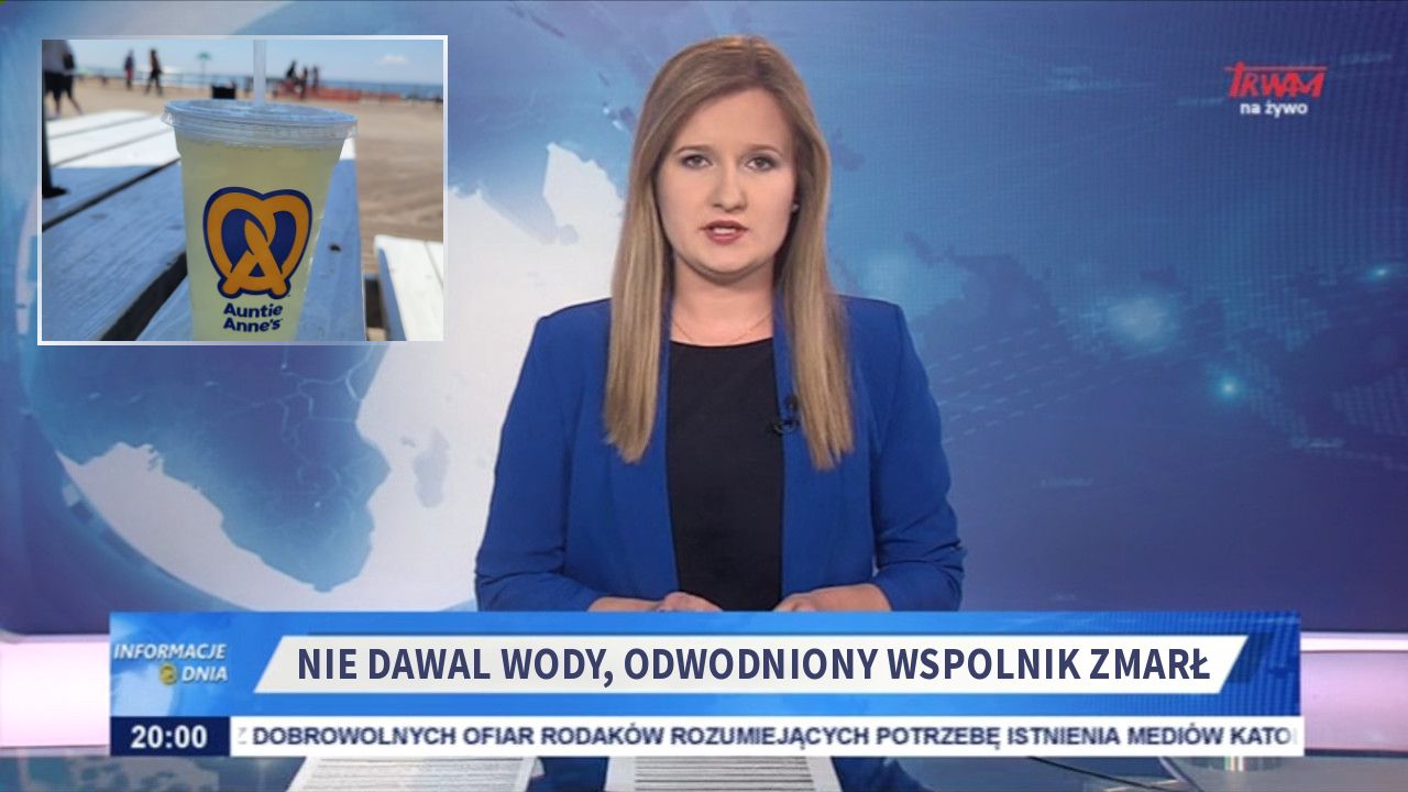 nie dawal wody, odwodniony wspolnik zmarł