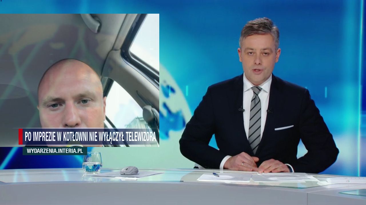 Po imprezie w kotłowni nie wyłączył telewizora