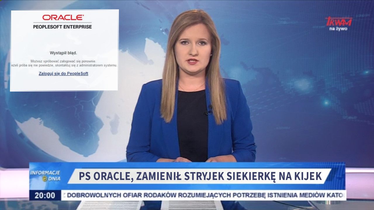 PS Oracle, zamienił stryjek siekierkę na kijek