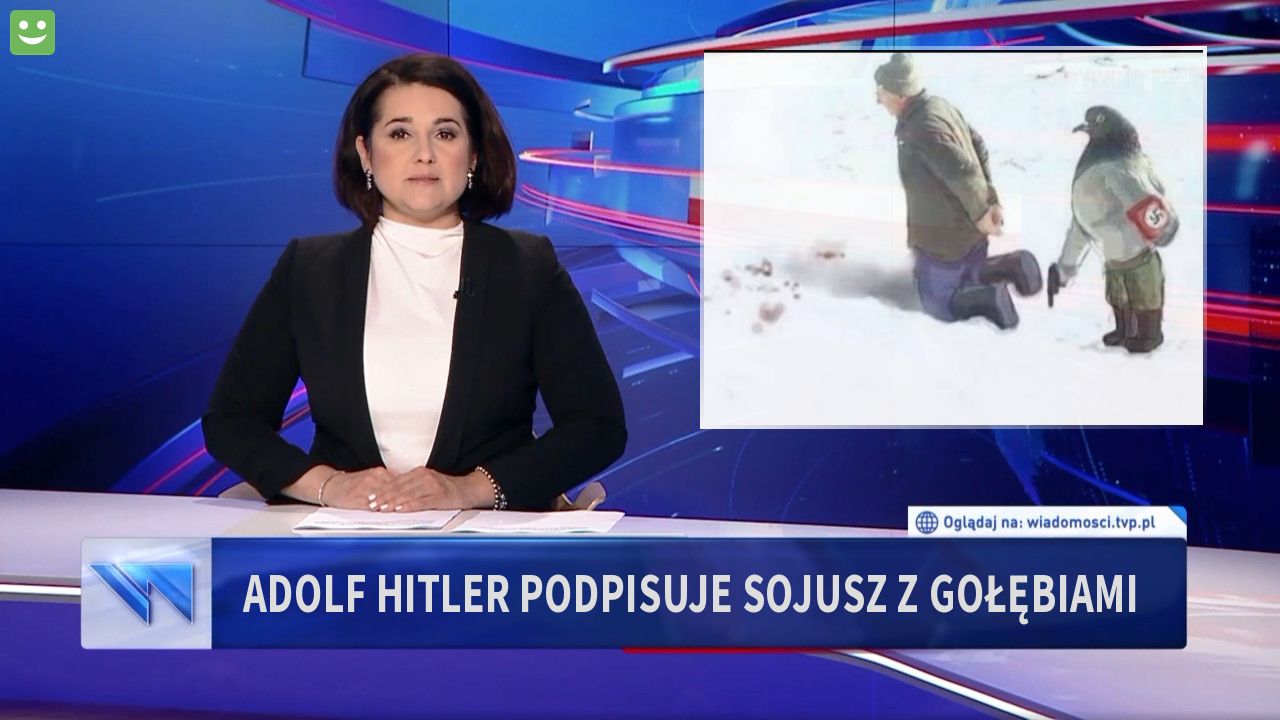 Adolf Hitler Podpisuje sojusz z gołębiami