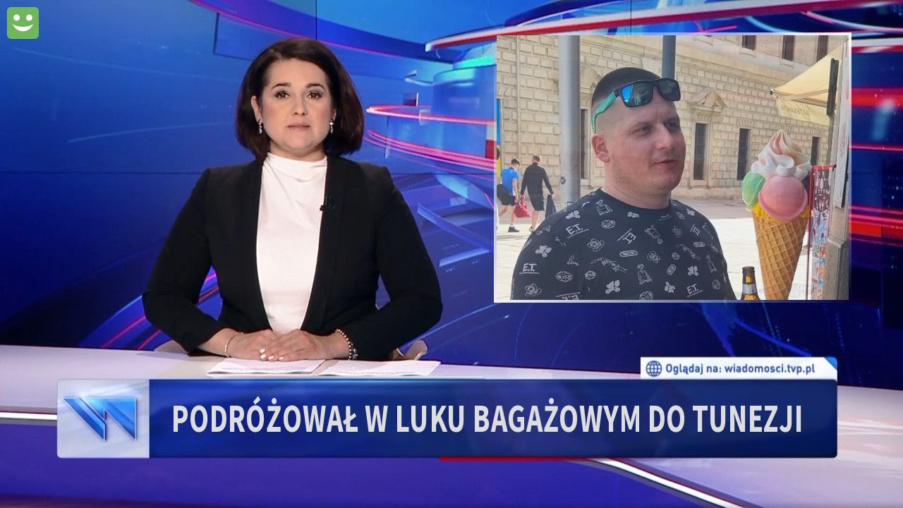 Podróżował w luku bagażowym do tunezji