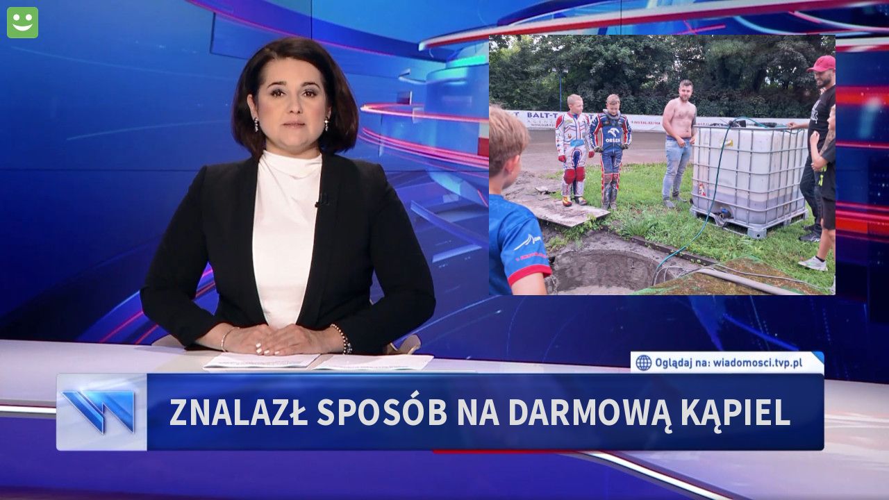 znalazł sposób na darmową kąpiel