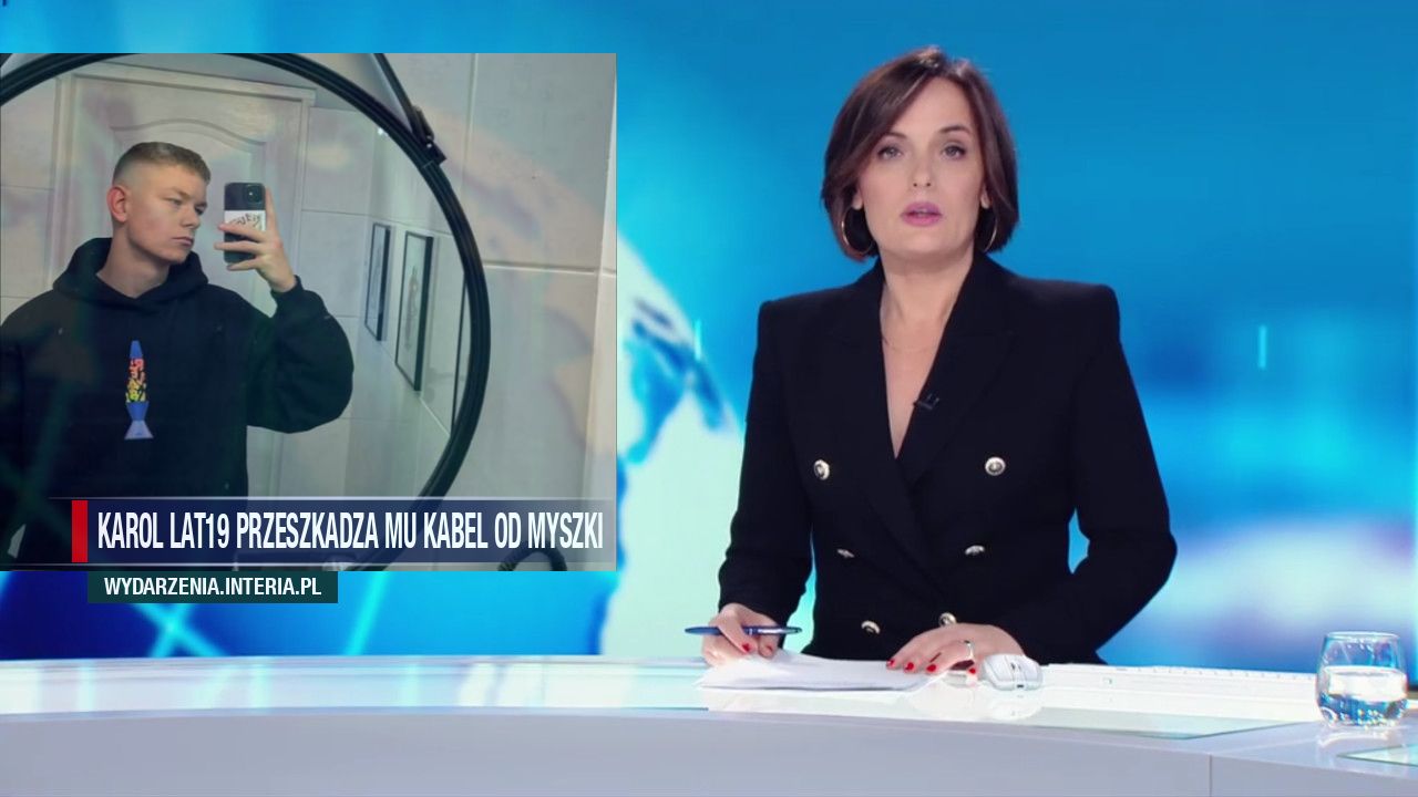 Karol lat19 Przeszkadza mu kabel od myszki