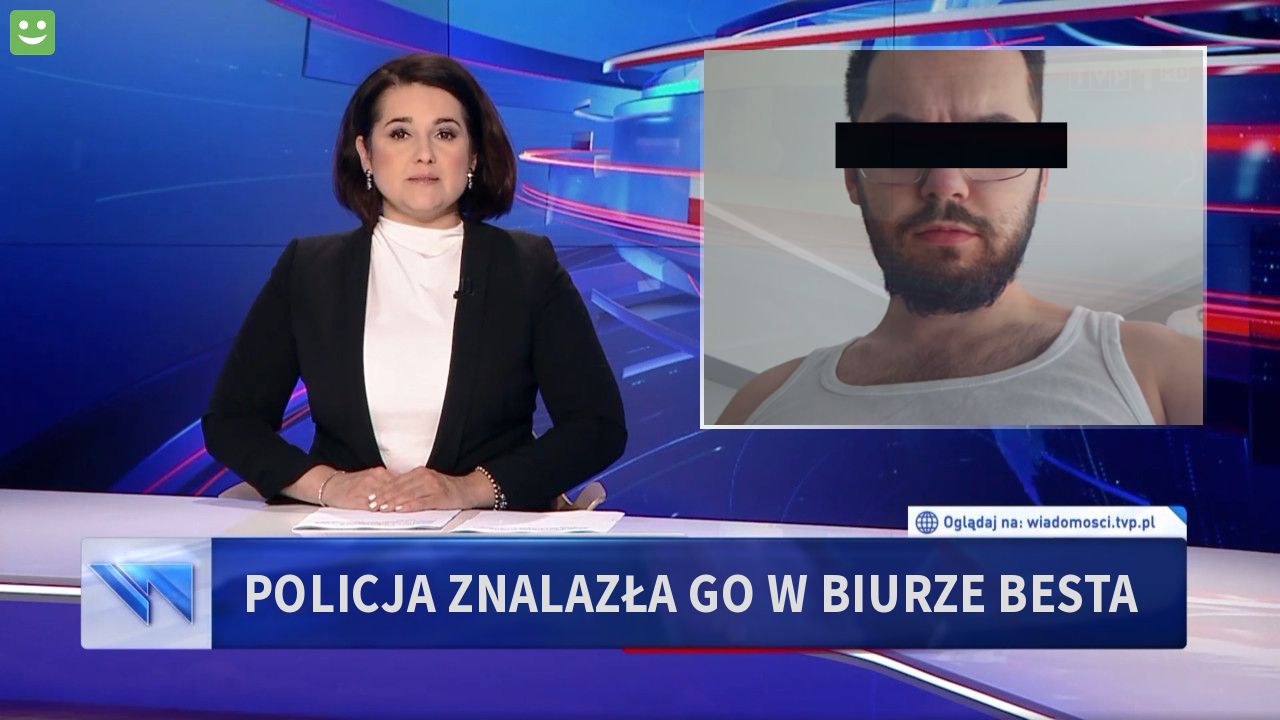 Policja znalazła go w biurze besta