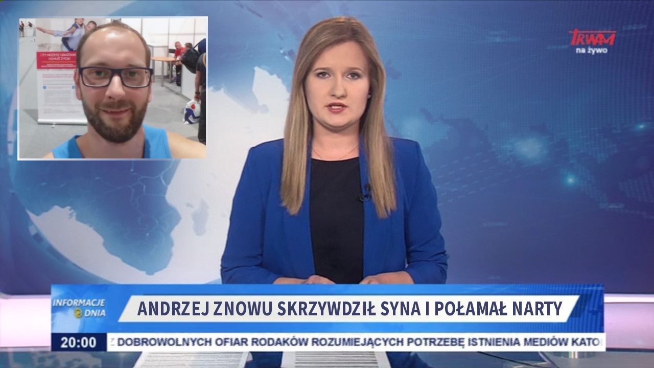 Andrzej znowu skrzywdził syna i połamał narty