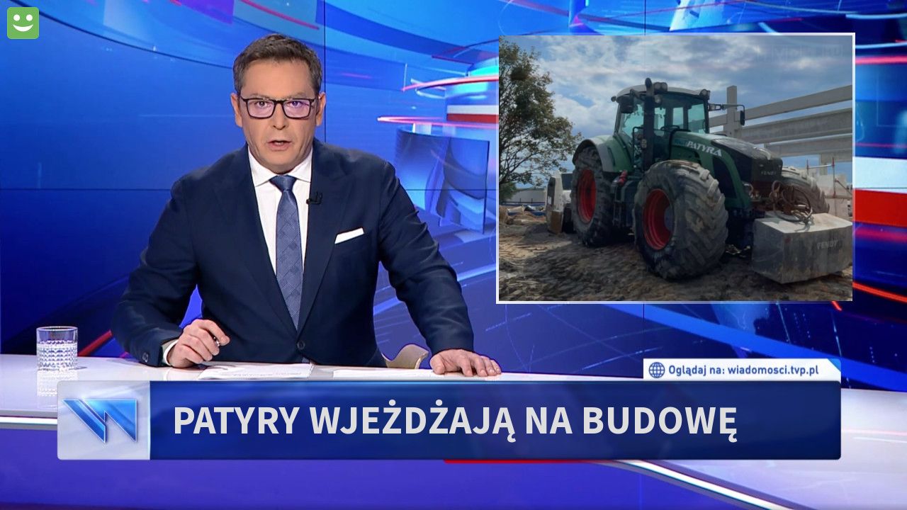 Patyry wjeżdżają na budowę 