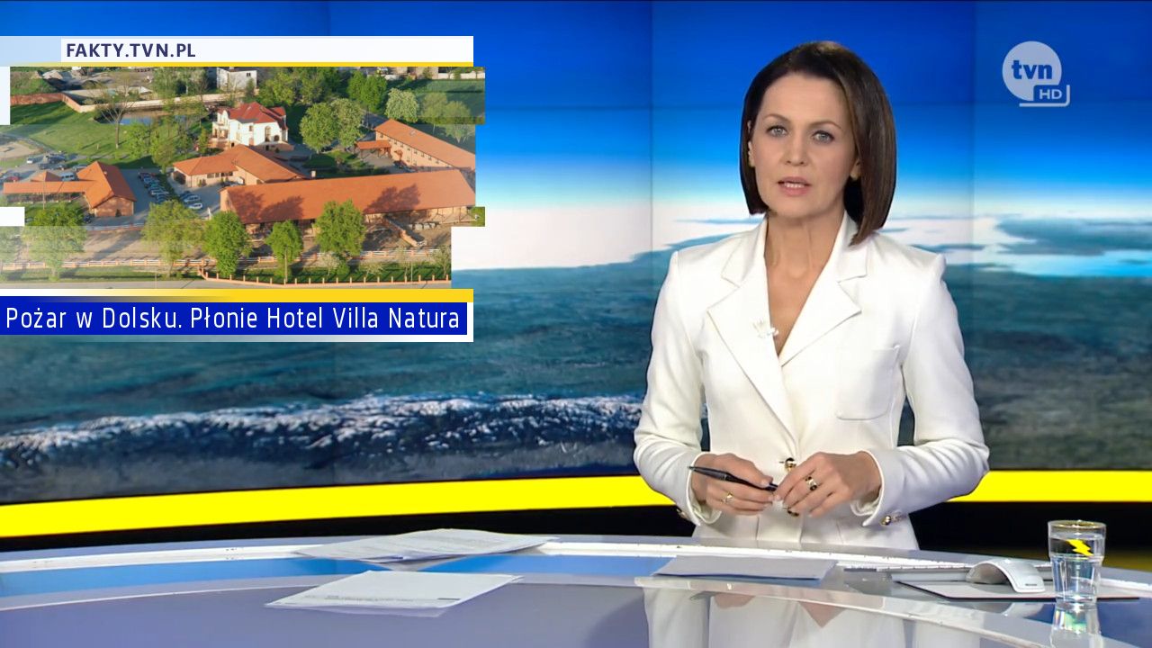 Pożar w Dolsku. Płonie Hotel Villa Natura 