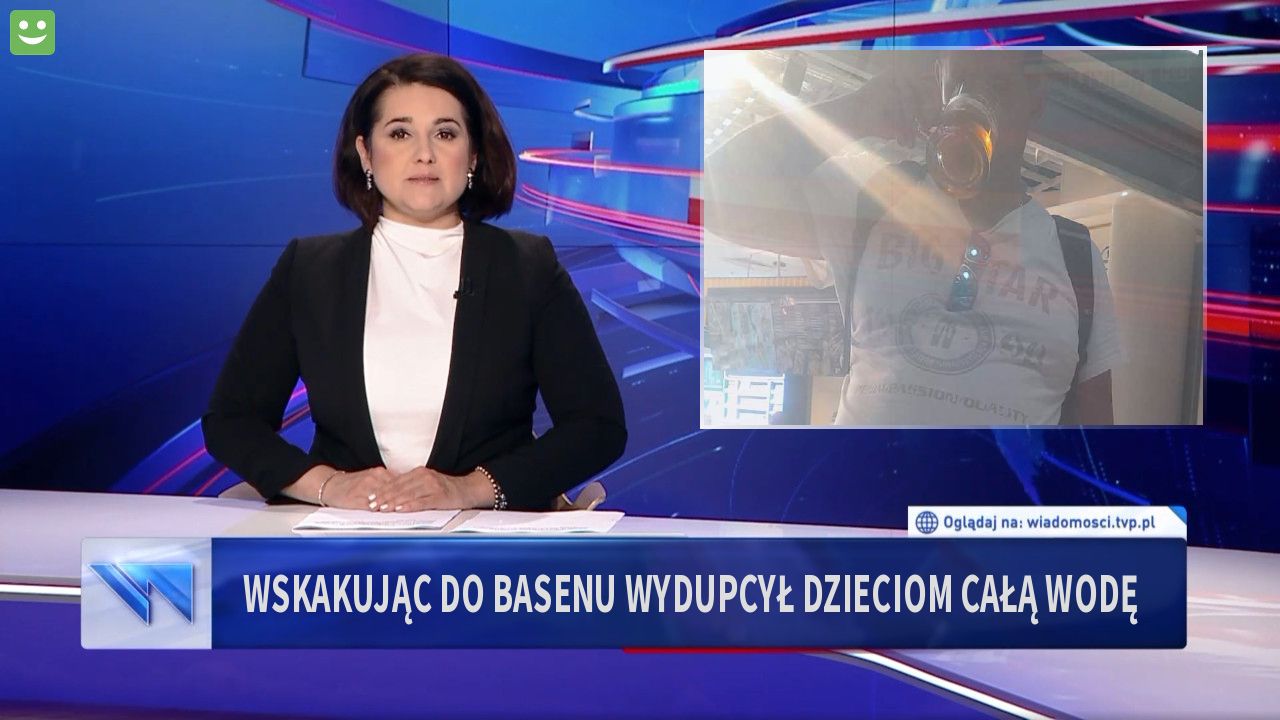 wskakując do basenu wydupcył dzieciom całą wodę