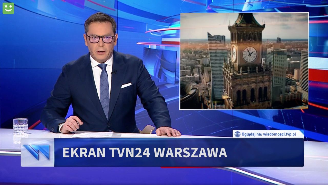 Ekran TVN24 Warszawa