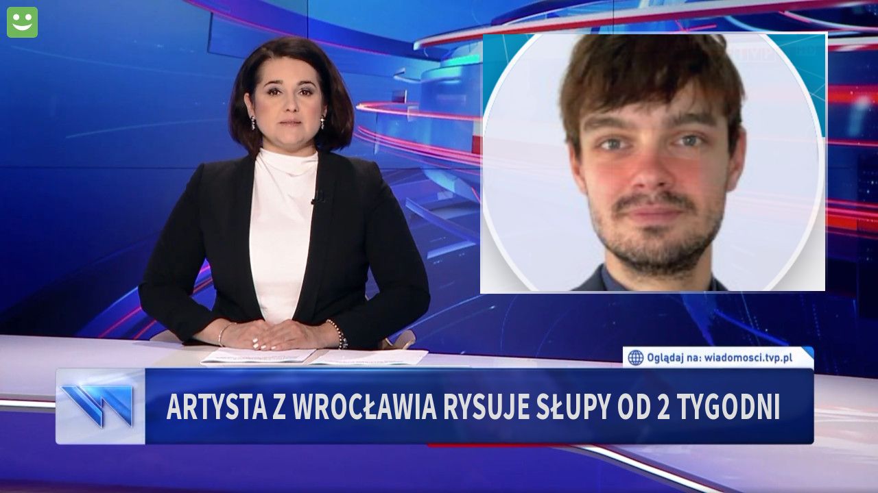 Artysta z Wrocławia rysuje słupy od 2 tygodni