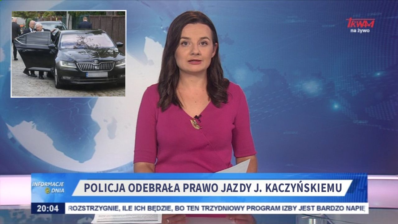 Policja odebrała prawo jazdy J. Kaczyńskiemu