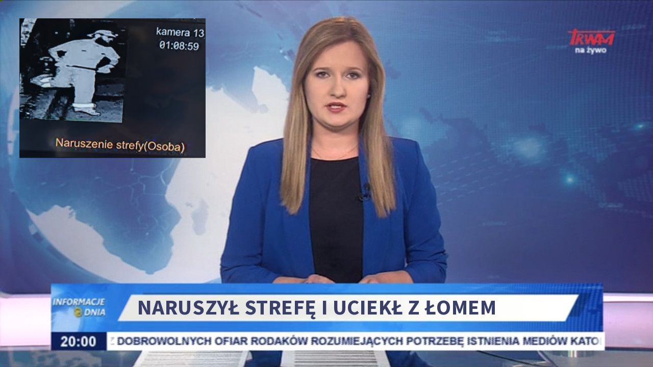 Naruszył strefę i uciekł z łomem 