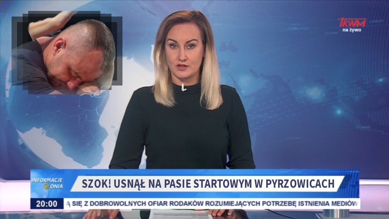 SZOK! Usnął na pasie startowym w Pyrzowicach