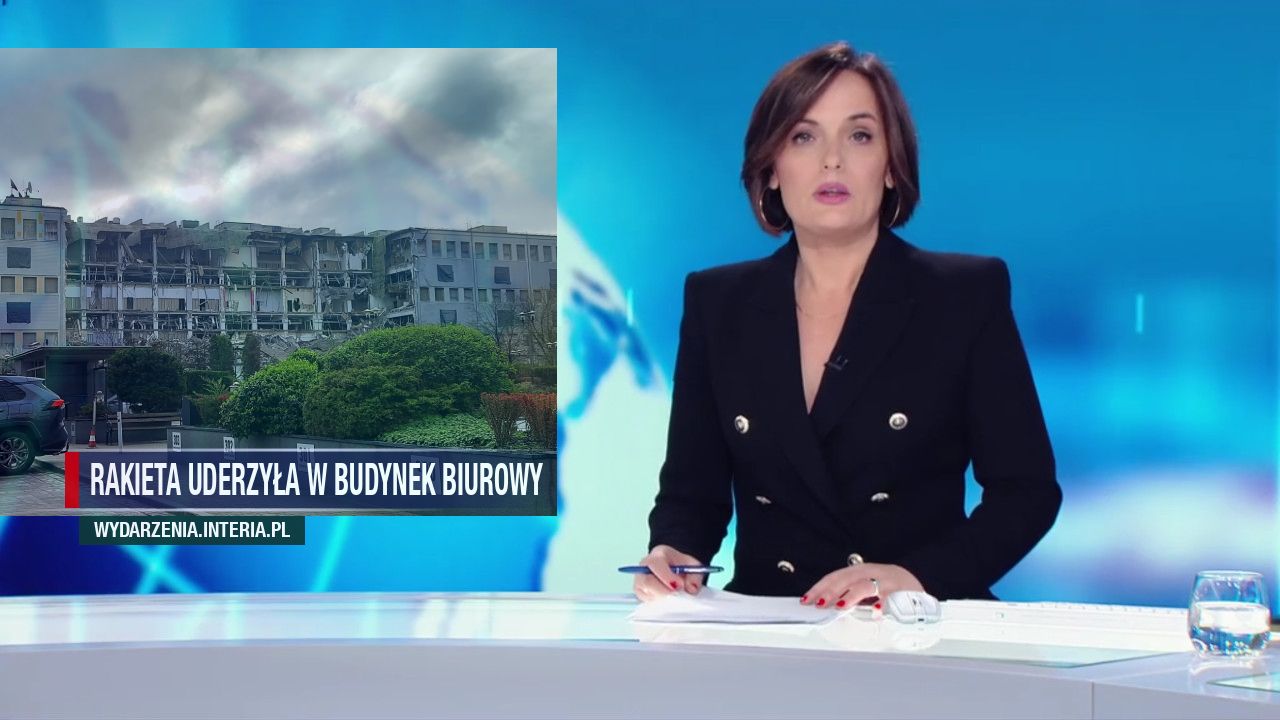 Rakieta uderzyła w budynek biurowy