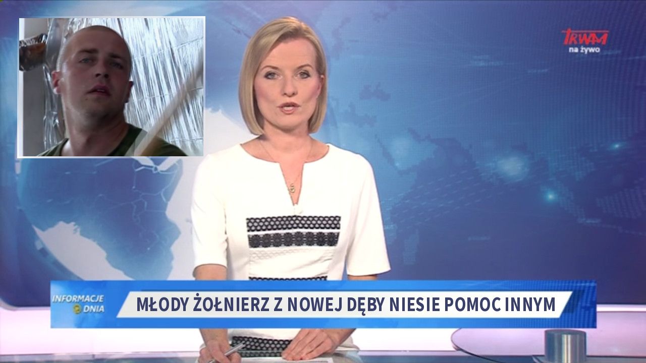 Młody żołnierz z Nowej dęby niesie pomoc innym