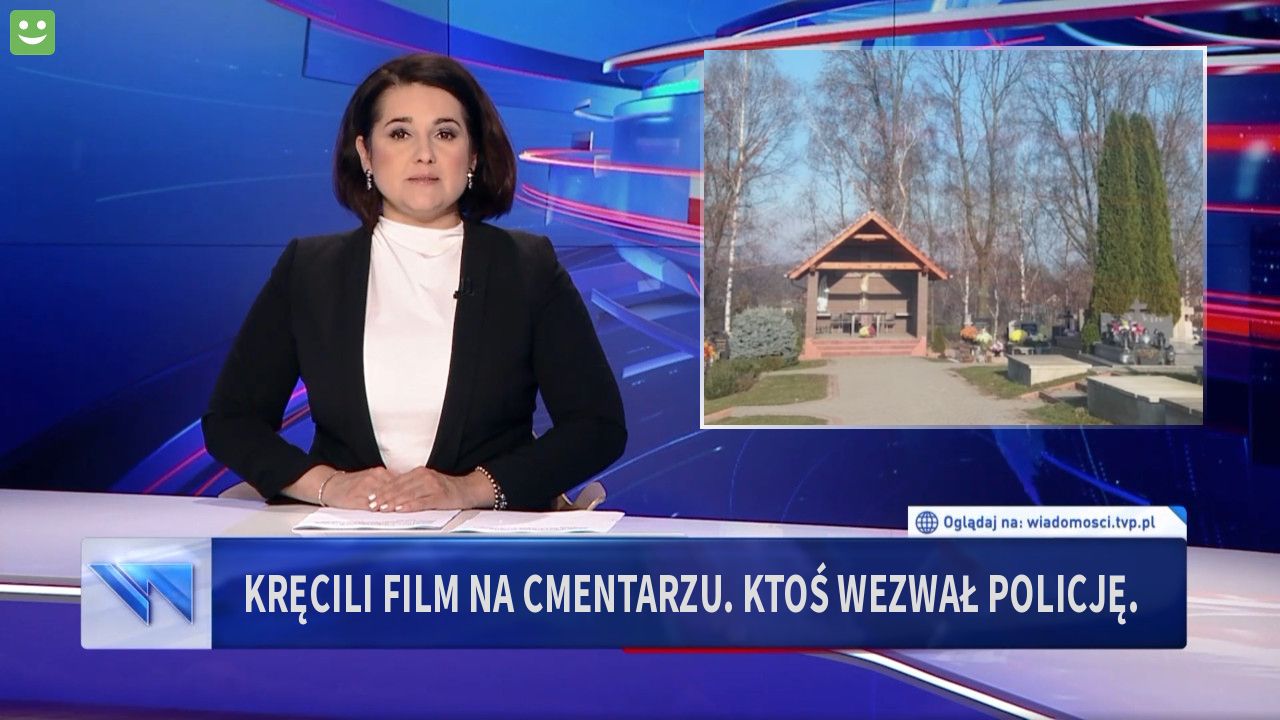 Kręcili film na cmentarzu. Ktoś wezwał policję.