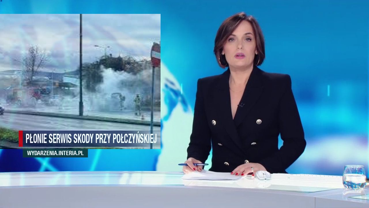 Płonie serwis Skody przy Połczyńskiej 