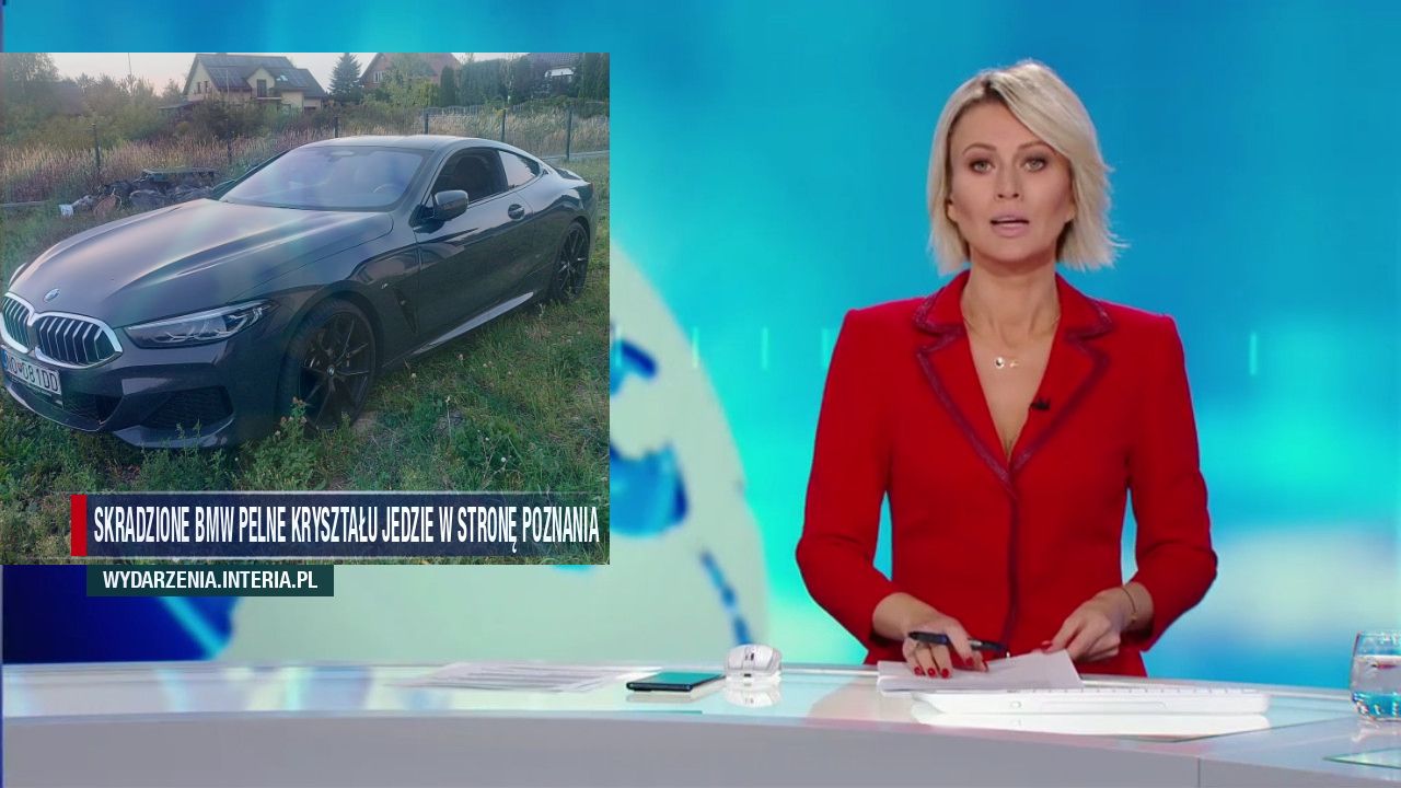 Skradzione BMW pelne kryształu jedzie w stronę Poznania