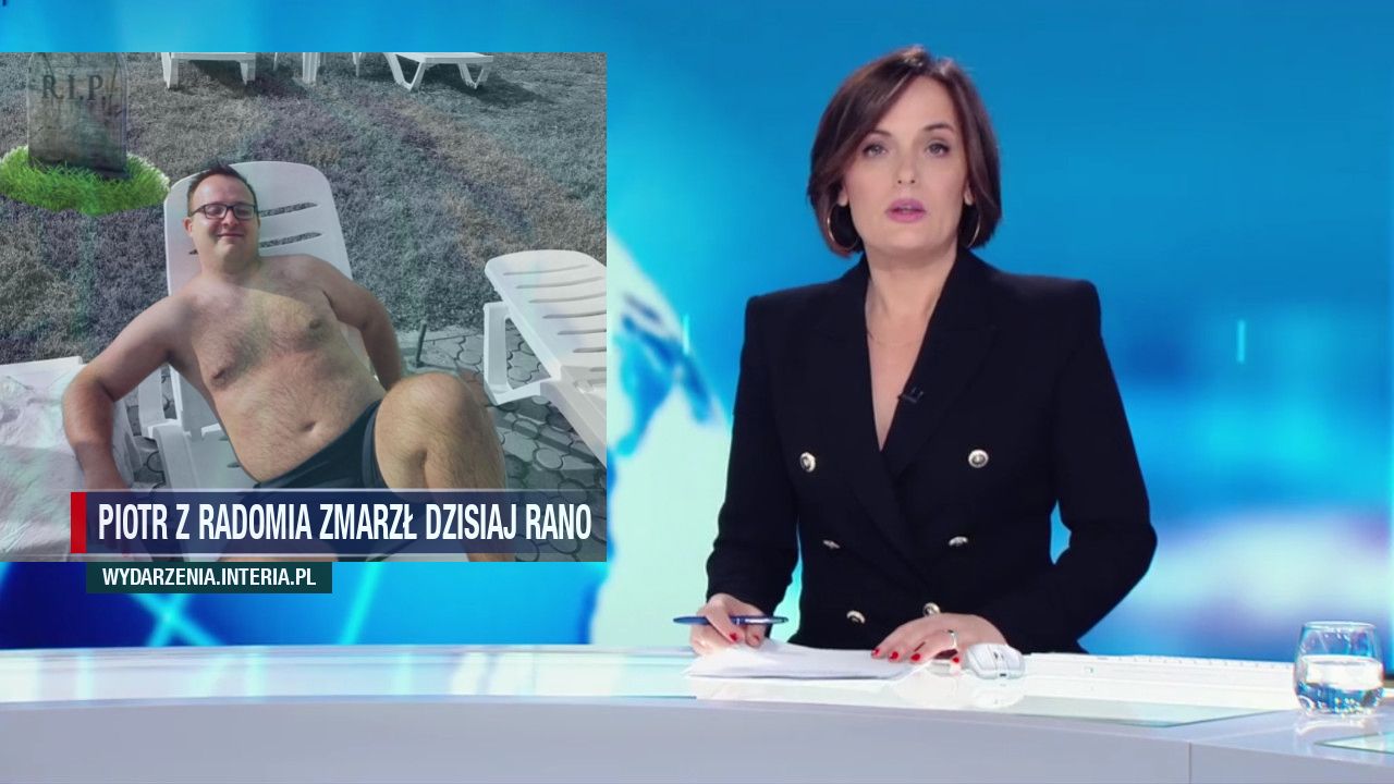 Piotr z Radomia zmarzł dzisiaj rano 