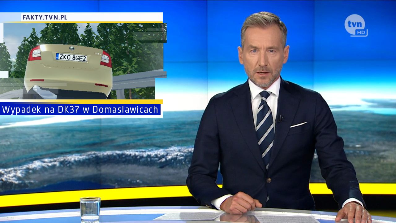 Wypadek na DK37 w Domaslawicach