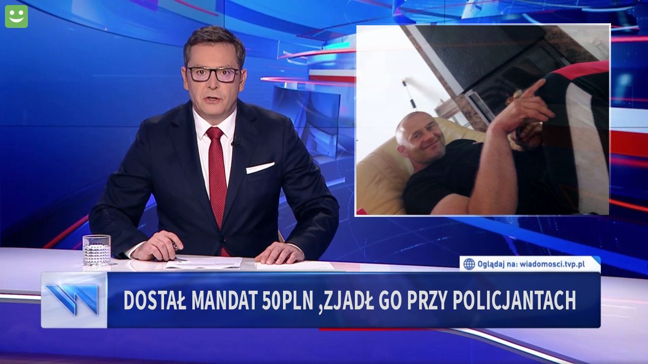 Dostał mandat 50pln ,zjadł go przy policjantach 