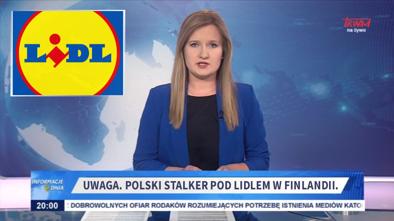 UWAGA. Polski Stalker pod Lidlem w Finlandii. 