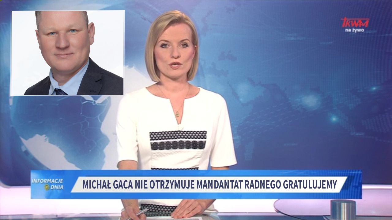 MICHAŁ GACA NIE OTRZYMUJE MANDANTAT  RADNEGO GRATULUJEMY