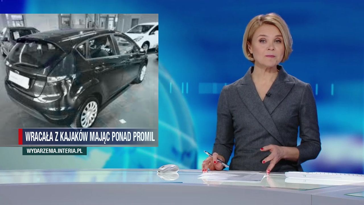 Wracała z kajaków mając ponad promil