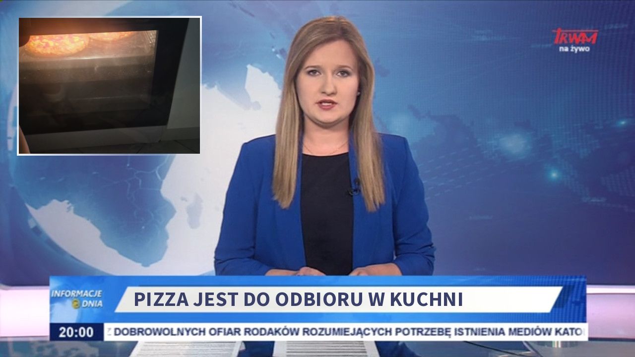 Pizza jest do odbioru w kuchni